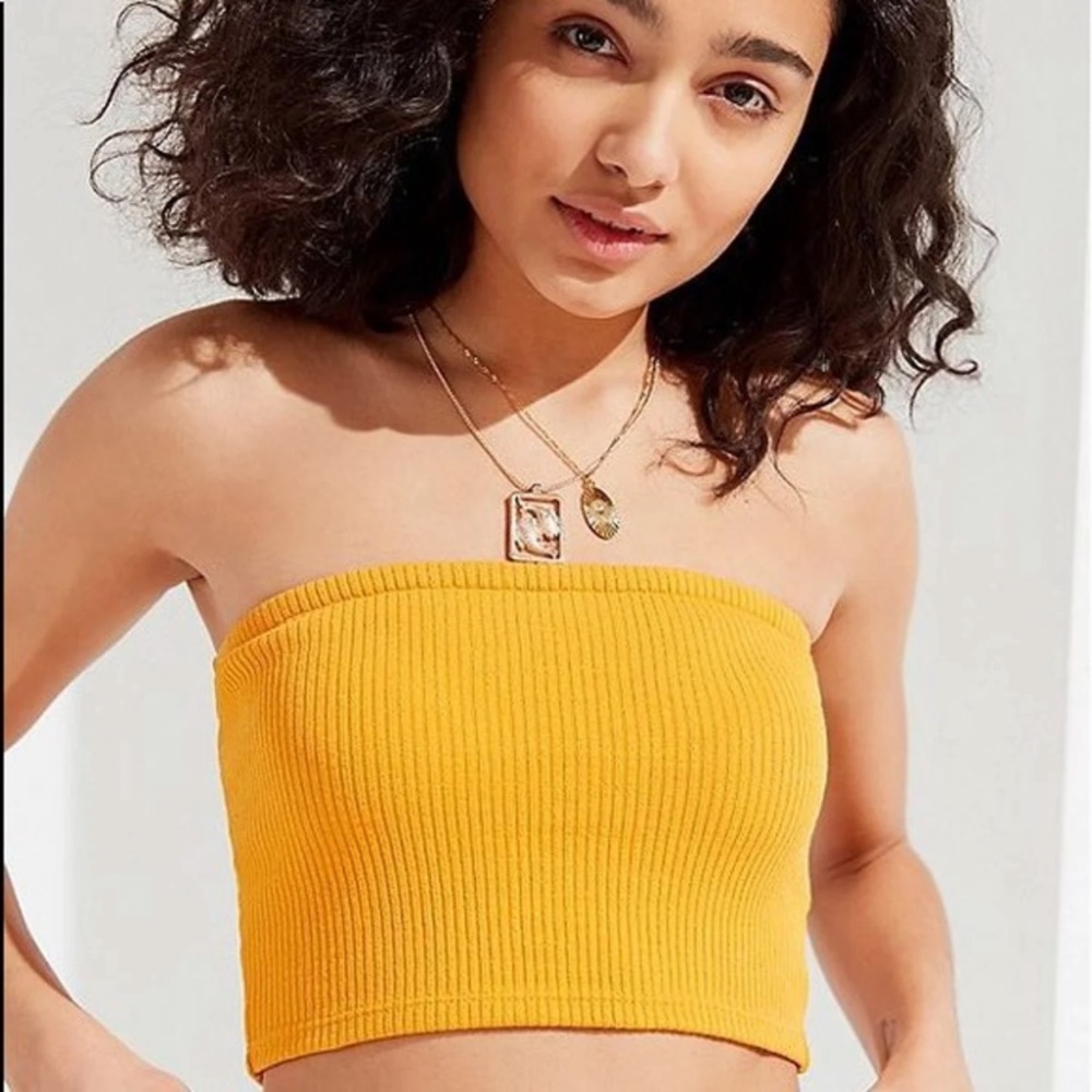 Urban outfitters tangerine rubbed tube top